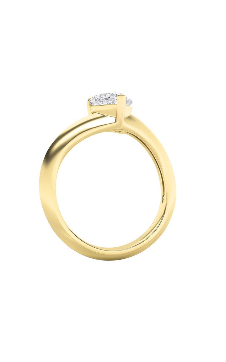 1Cttw Heart Shaped Lab Grown Diamond (F/VS) Heart Shaped Ring in 14K Gold