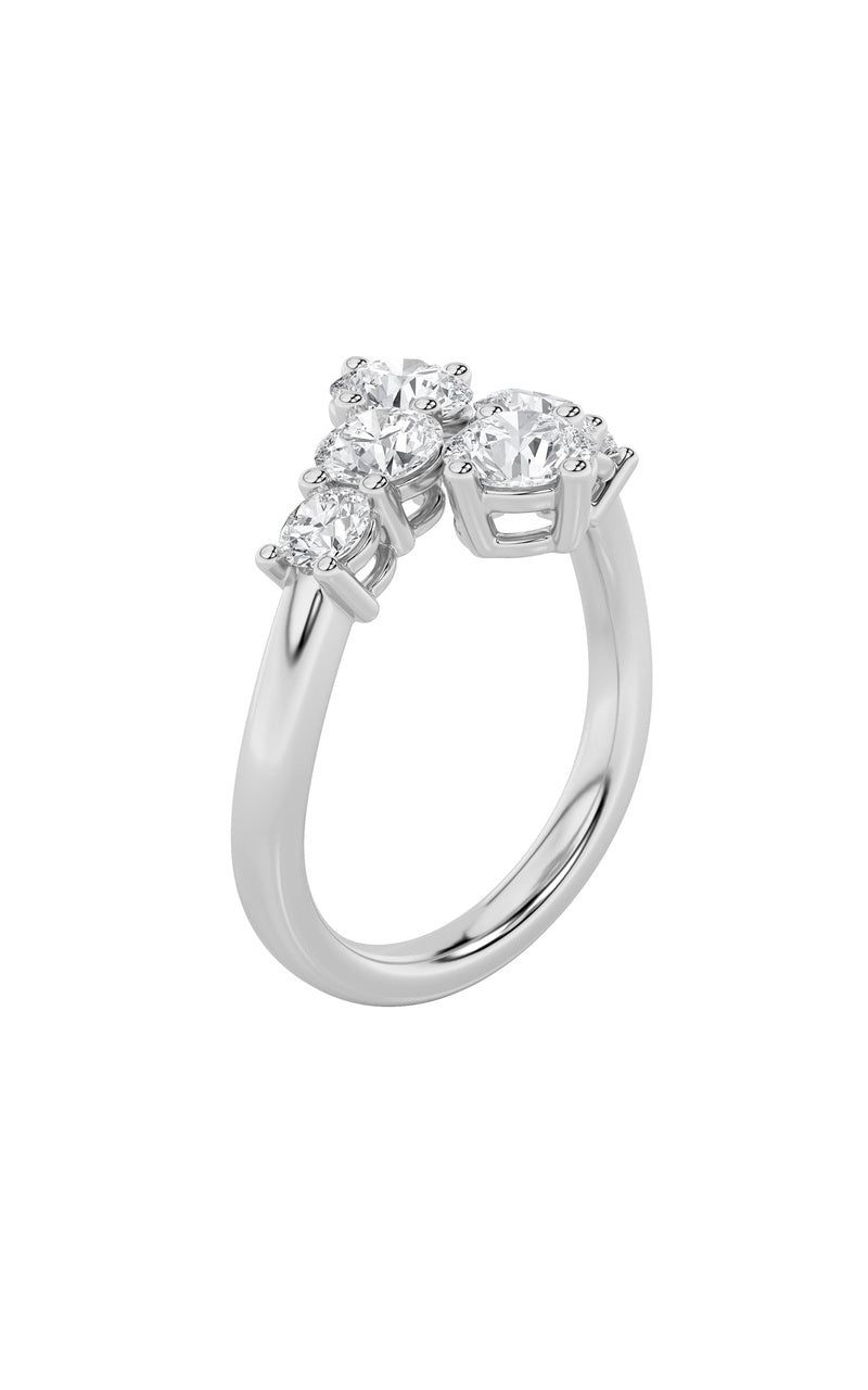 2Cttw Round Shaped Lab Grown Diamond (F/VS) ThreeStone Ring in 14K Gold
