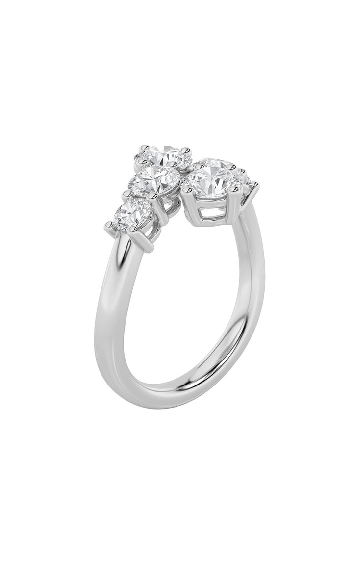 2Cttw Round Shaped Lab Grown Diamond (F/VS) ThreeStone Ring in 14K Gold