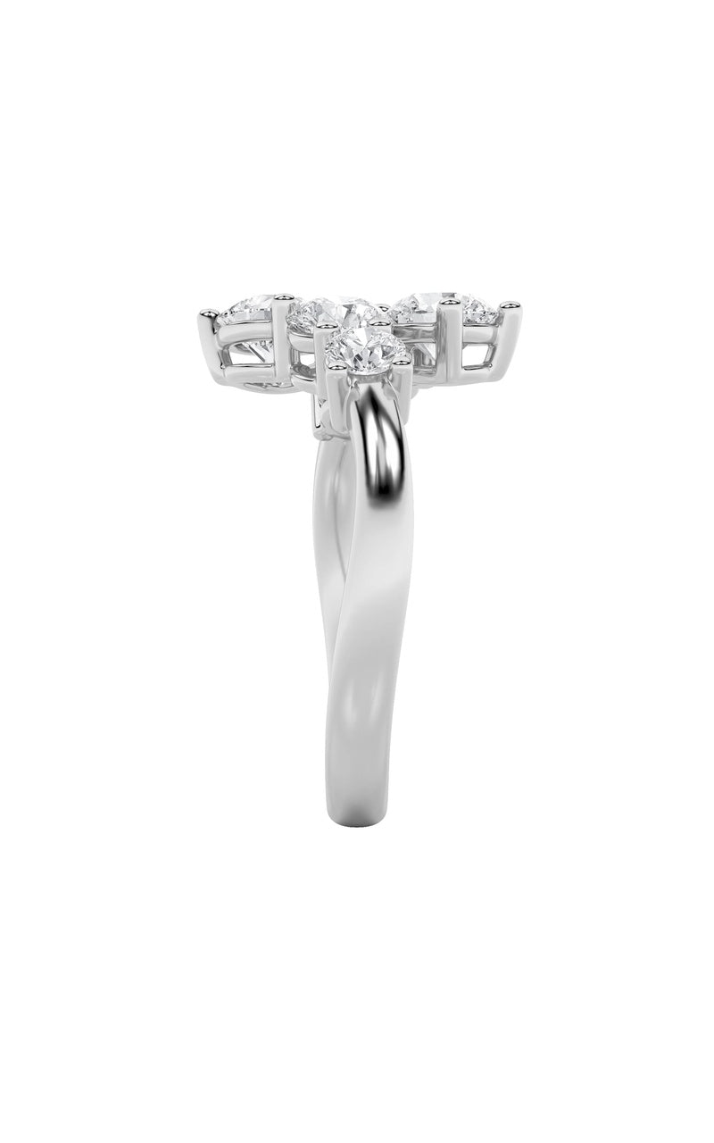 2CTW Round Shaped Lab Grown Diamond (F/VS) Three Stone Ring in 14K Gold