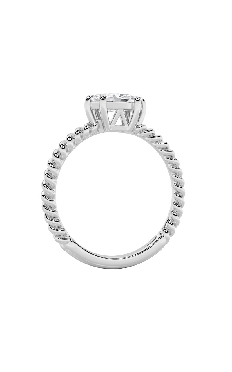 0.5Cttw Marquise Shaped Lab Grown Diamond (F/VS) Petite Solitaire Engagement RING in 14K Gold
