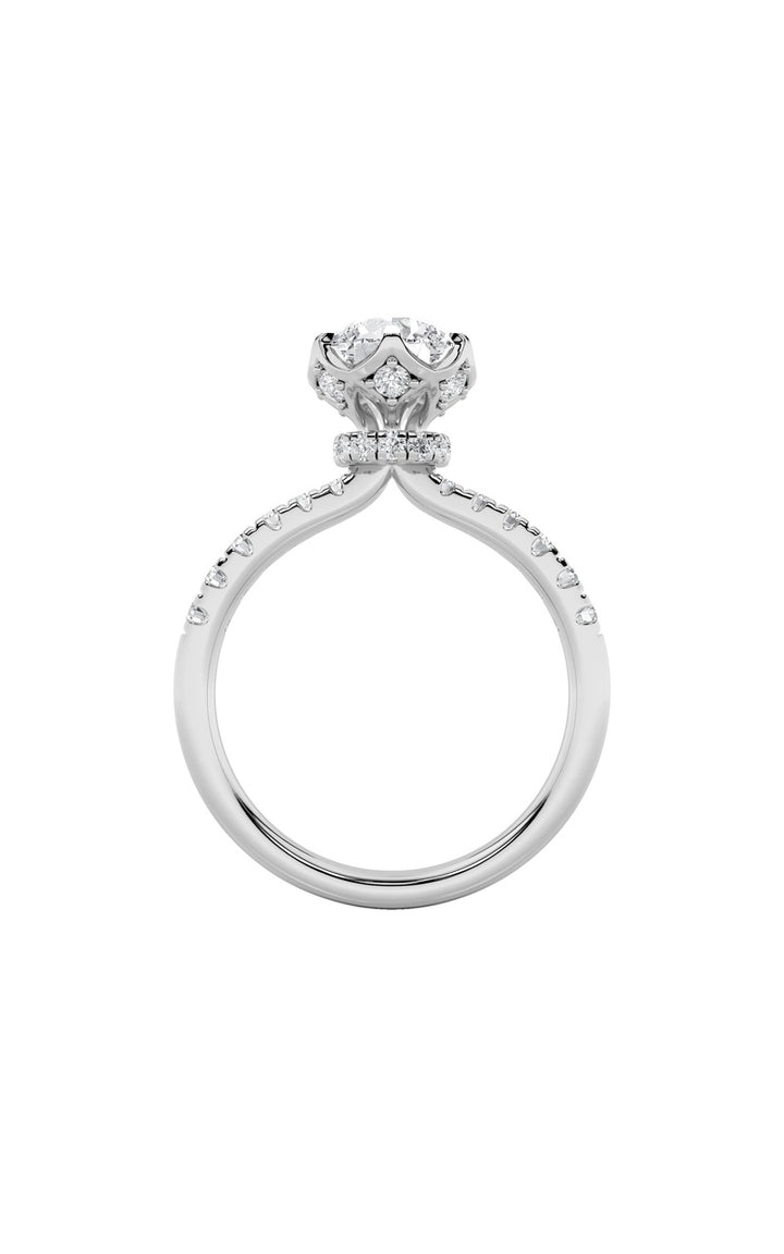 2Cttw Round Shaped Lab Grown Diamond (F/VS) Solitaire Engagement Ring in 14K Gold