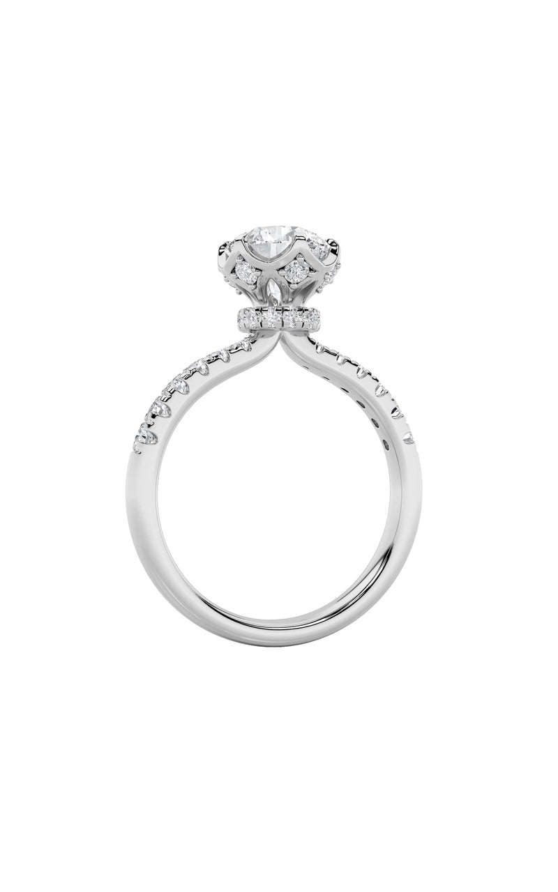 2Cttw Round Shaped Lab Grown Diamond (F/VS) Solitaire Engagement Ring in 14K Gold