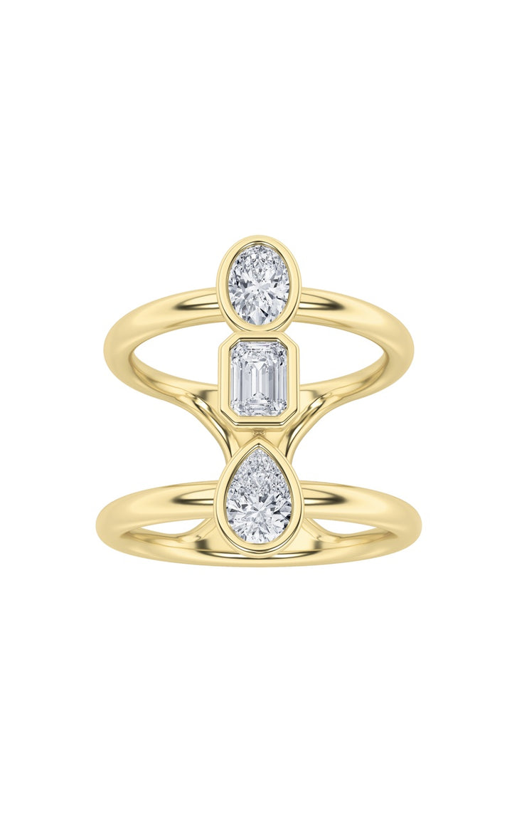 Silver, 14K Yellow Gold Ring KJ40033R.MX-0.75-62G