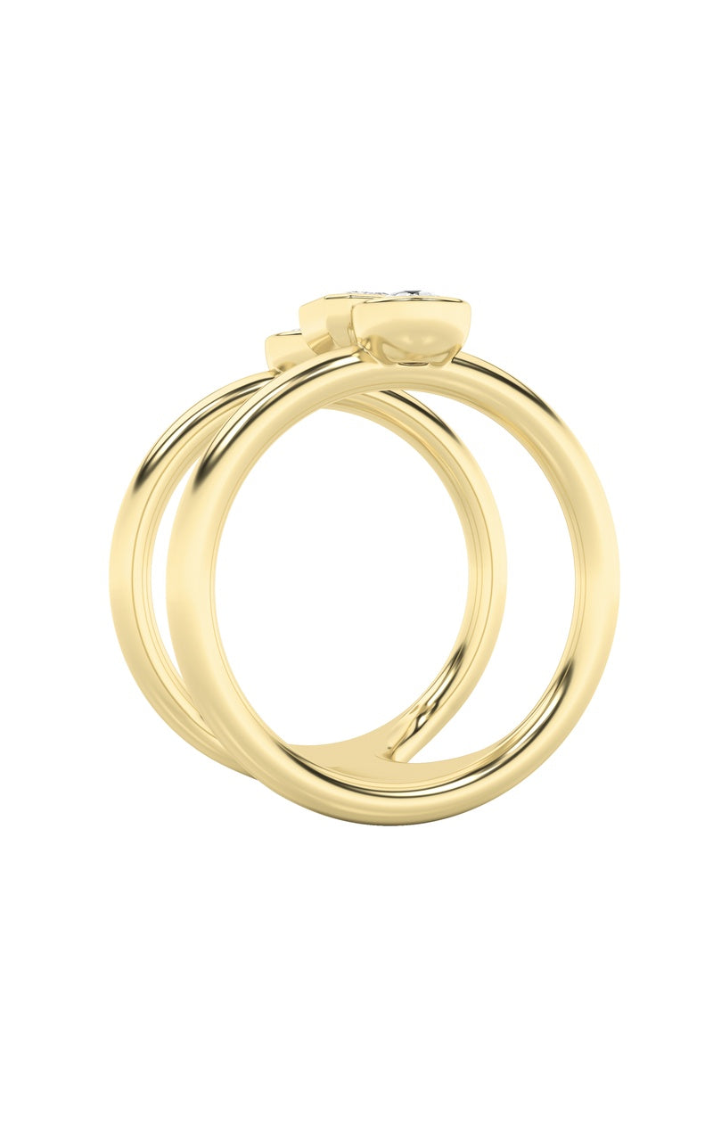 Silver, 14K Yellow Gold Ring KJ40033R.MX-0.75-62G