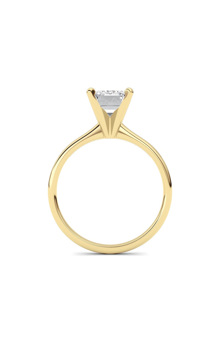 2Cttw Emerald Shaped Lab Grown Diamond Classic Solitaire Ring in 14K Gold (F/VS)