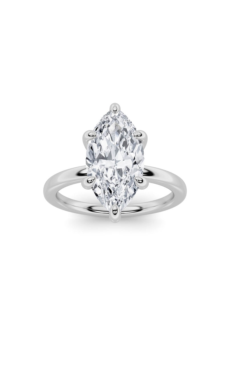 2Cttw Marquise Shaped Lab Grown Diamond Classic Solitaire Ring in 14K Gold (F/VS)