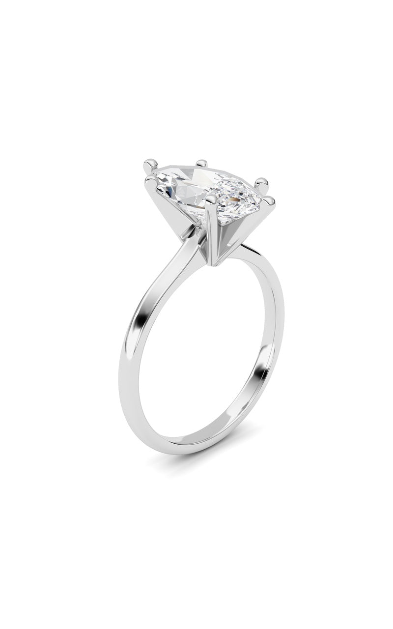 2Cttw Marquise Shaped Lab Grown Diamond Classic Solitaire Ring in 14K Gold (F/VS)