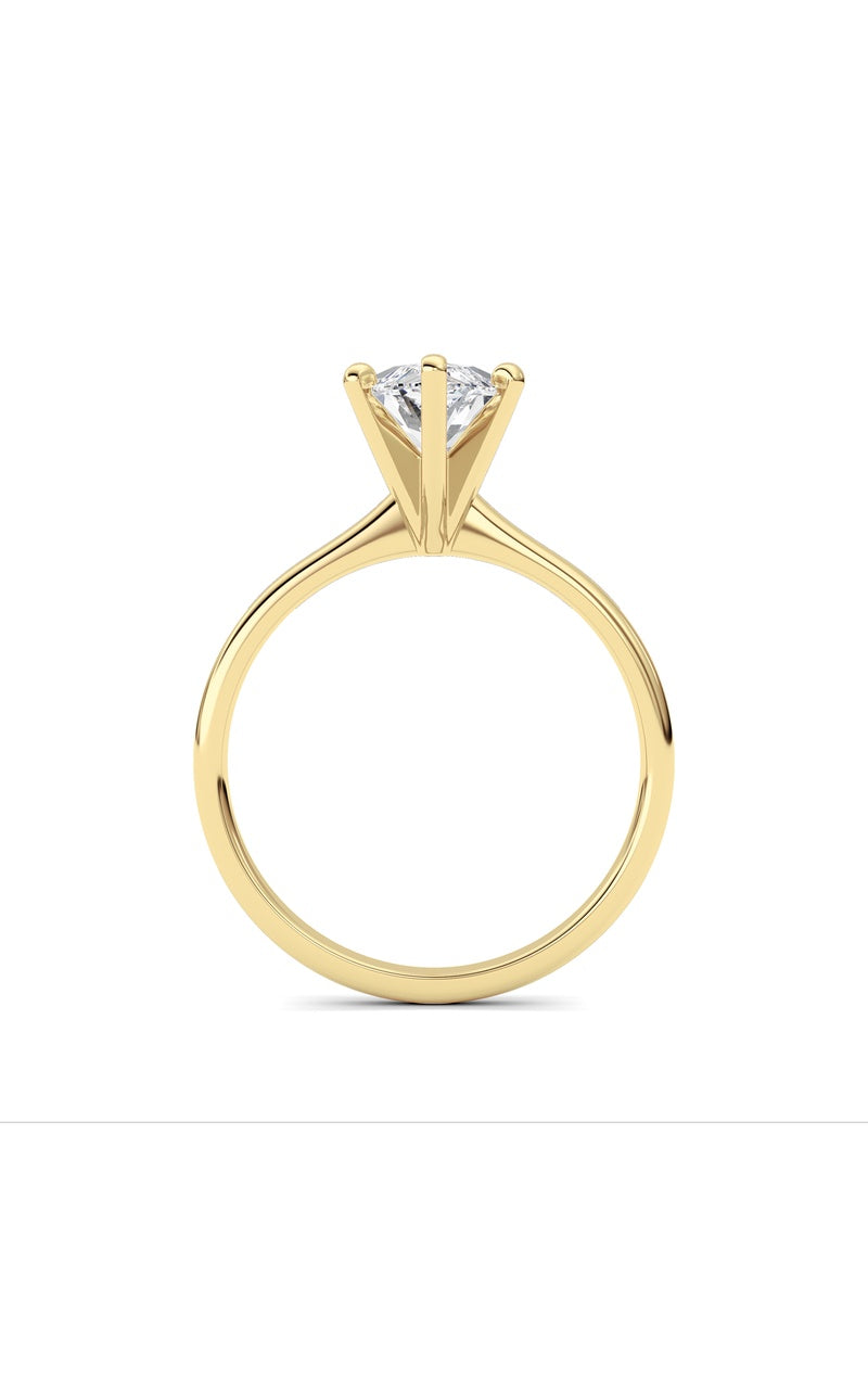 2Cttw Marquise Shaped Lab Grown Diamond Classic Solitaire Ring in 14K Gold (F/VS)