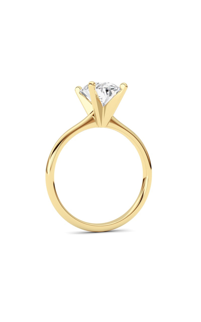 1Cttw Oval Shaped Lab Grown Diamond Classic Solitaire Ring in 14K Gold (F/VS)