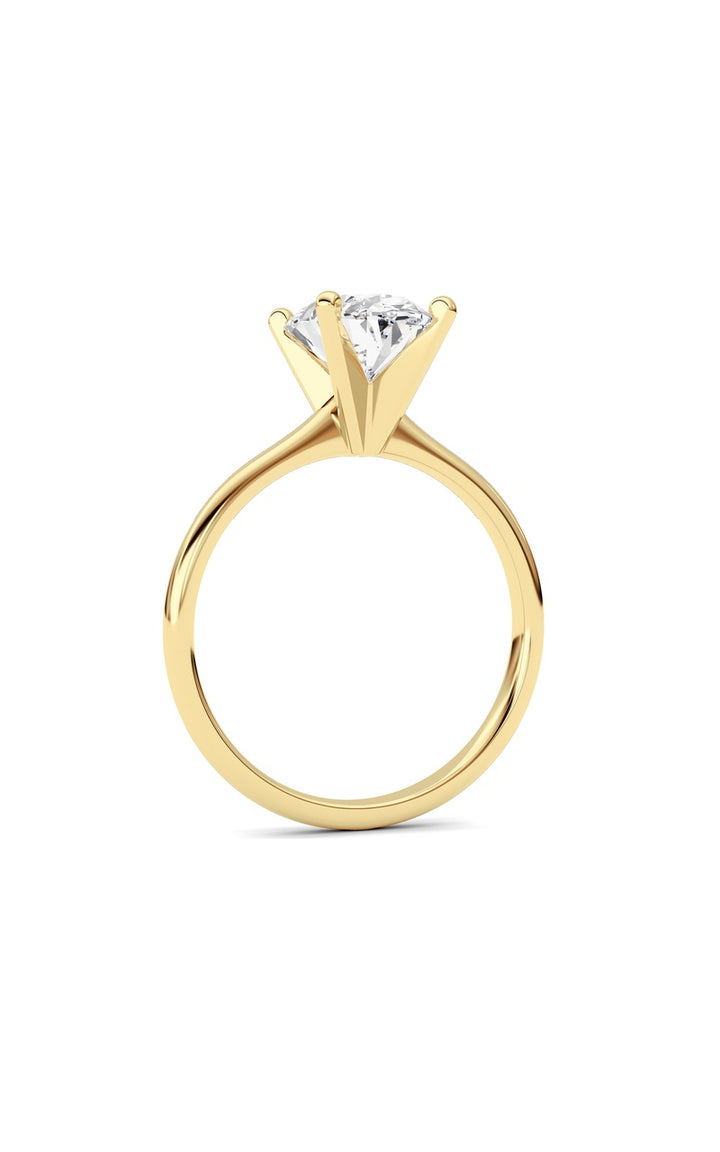 1Cttw Oval Shaped Lab Grown Diamond Classic Solitaire Ring in 14K Gold (F/VS)
