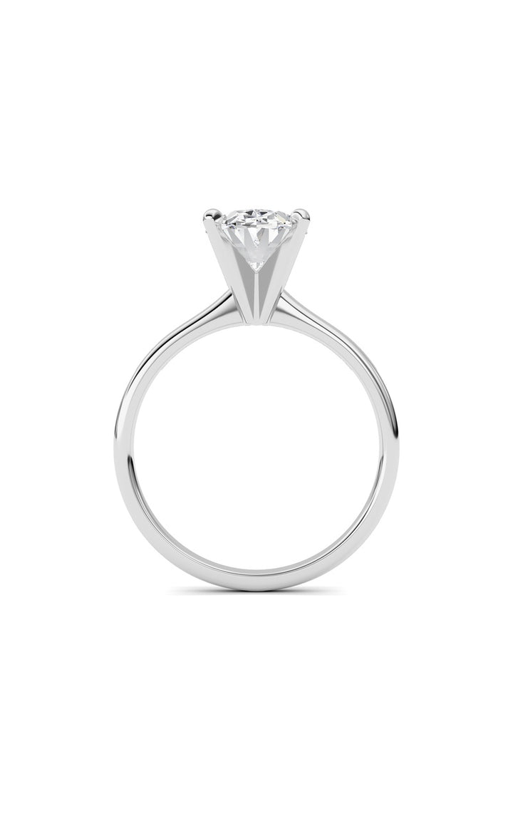 2Cttw Oval Shaped Lab Grown Diamond Classic Solitaire Ring in 14K Gold (F/VS)