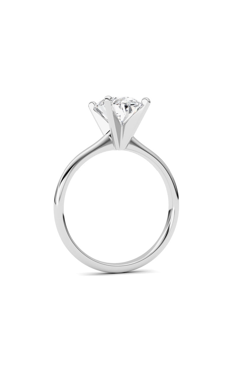 2Cttw Oval Shaped Lab Grown Diamond Classic Solitaire Ring in 14K Gold (F/VS)