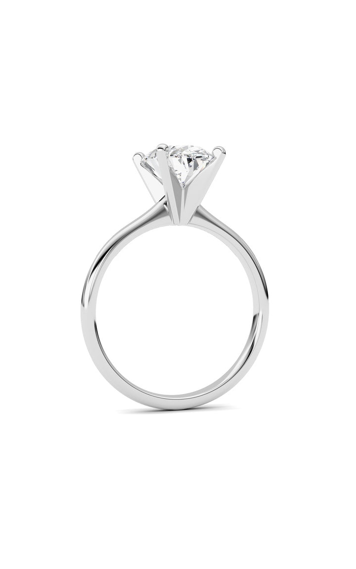 2Cttw Oval Shaped Lab Grown Diamond Classic Solitaire Ring in 14K Gold (F/VS)