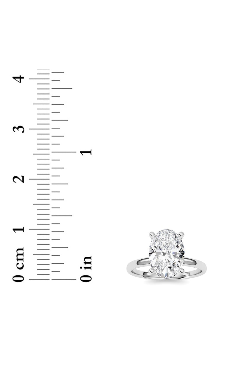 2Cttw Oval Shaped Lab Grown Diamond Classic Solitaire Ring in 14K Gold (F/VS)