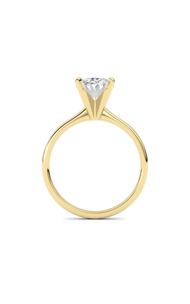 2Cttw Oval Shaped Lab Grown Diamond Classic Solitaire Ring in 14K Gold (F/VS)