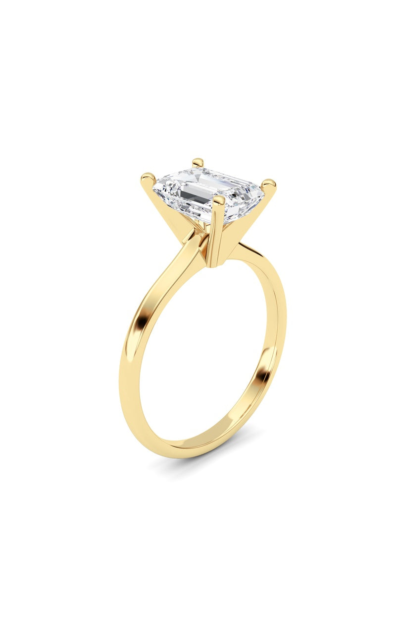 2Cttw Radiant Shaped Lab Grown Diamond Classic Solitaire Ring in 14K Gold (F/VS)