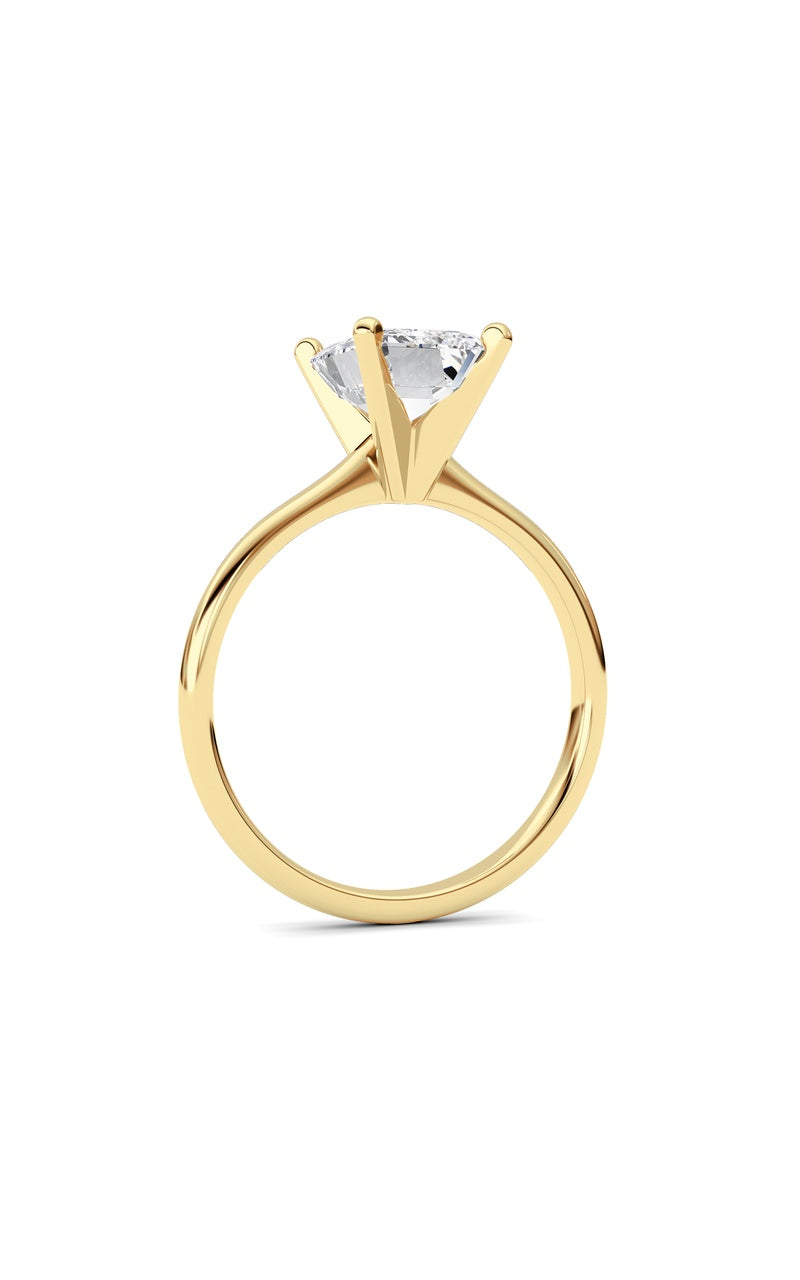 2Cttw Radiant Shaped Lab Grown Diamond Classic Solitaire Ring in 14K Gold (F/VS)