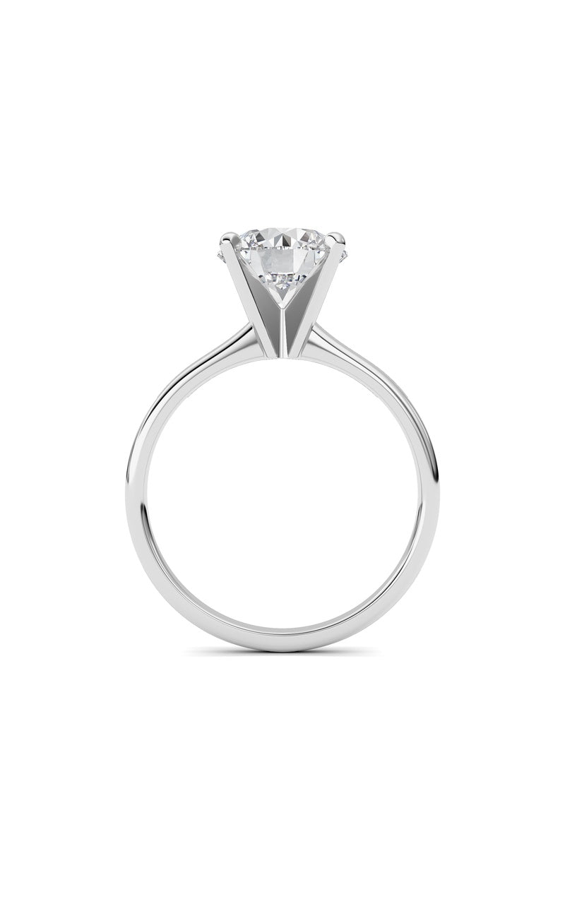 2Cttw Round Shaped Lab Grown Diamond Classic Solitaire Ring in 14K Gold (F/VS)