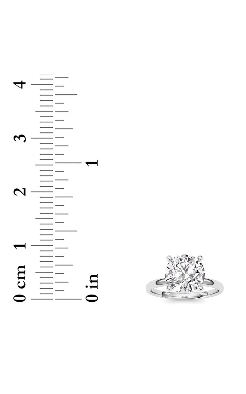 2Cttw Round Shaped Lab Grown Diamond Classic Solitaire Ring in 14K Gold (F/VS)