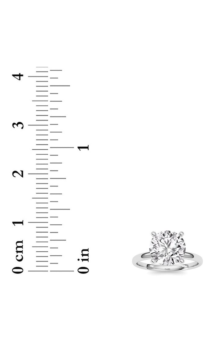 2Cttw Round Shaped Lab Grown Diamond Classic Solitaire Ring in 14K Gold (F/VS)