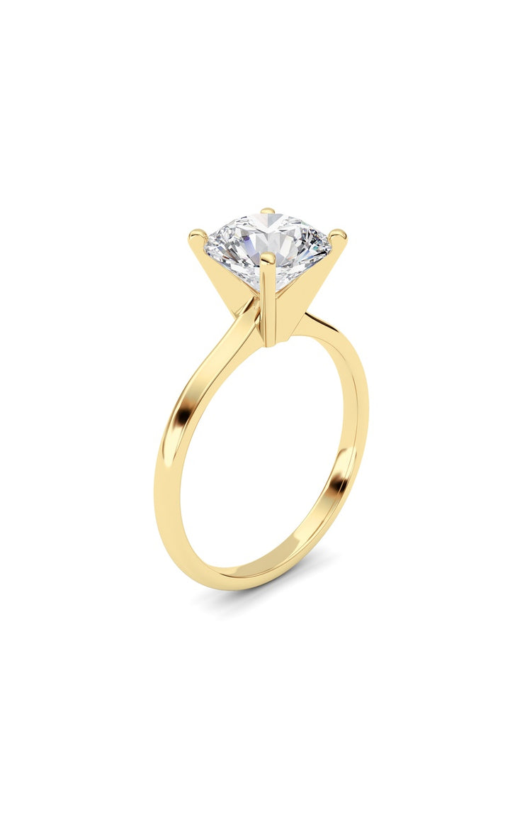 2Cttw Round Shaped Lab Grown Diamond Classic Solitaire Ring in 14K Gold (F/VS)