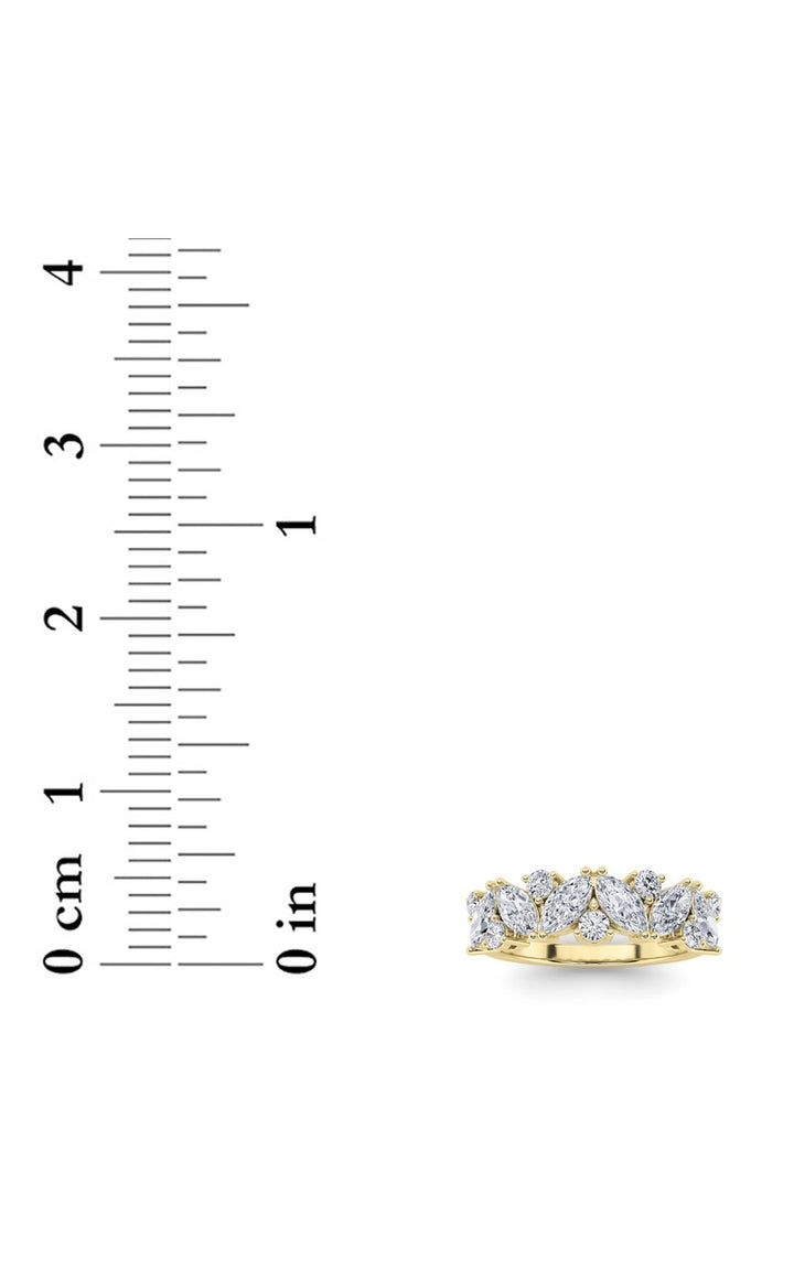 1.5Cttw Marquise Shaped Lab Grown Diamond (G/VS) Ring in 14K Gold