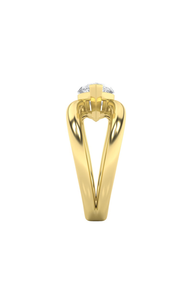 2Cttw Marquise Shaped Lab Grown Diamond (G/VS) East West Solitaire Fancy Ring in 14K Gold