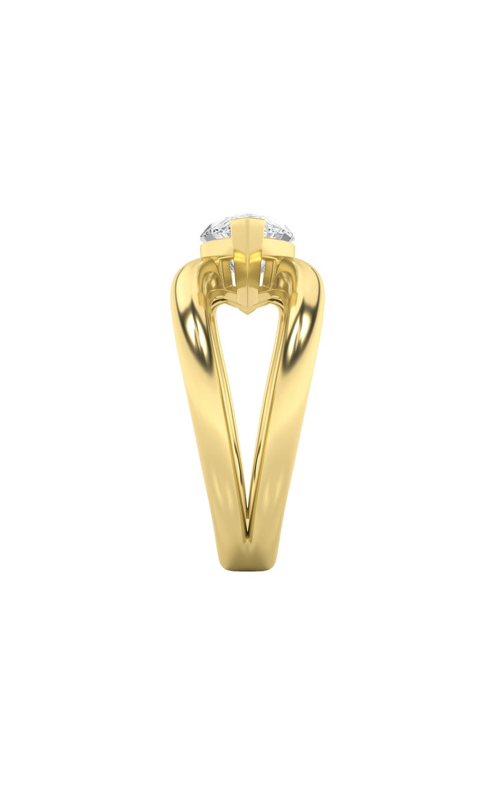 2Cttw Marquise Shaped Lab Grown Diamond (G/VS) East West Solitaire Fancy Ring in 14K Gold
