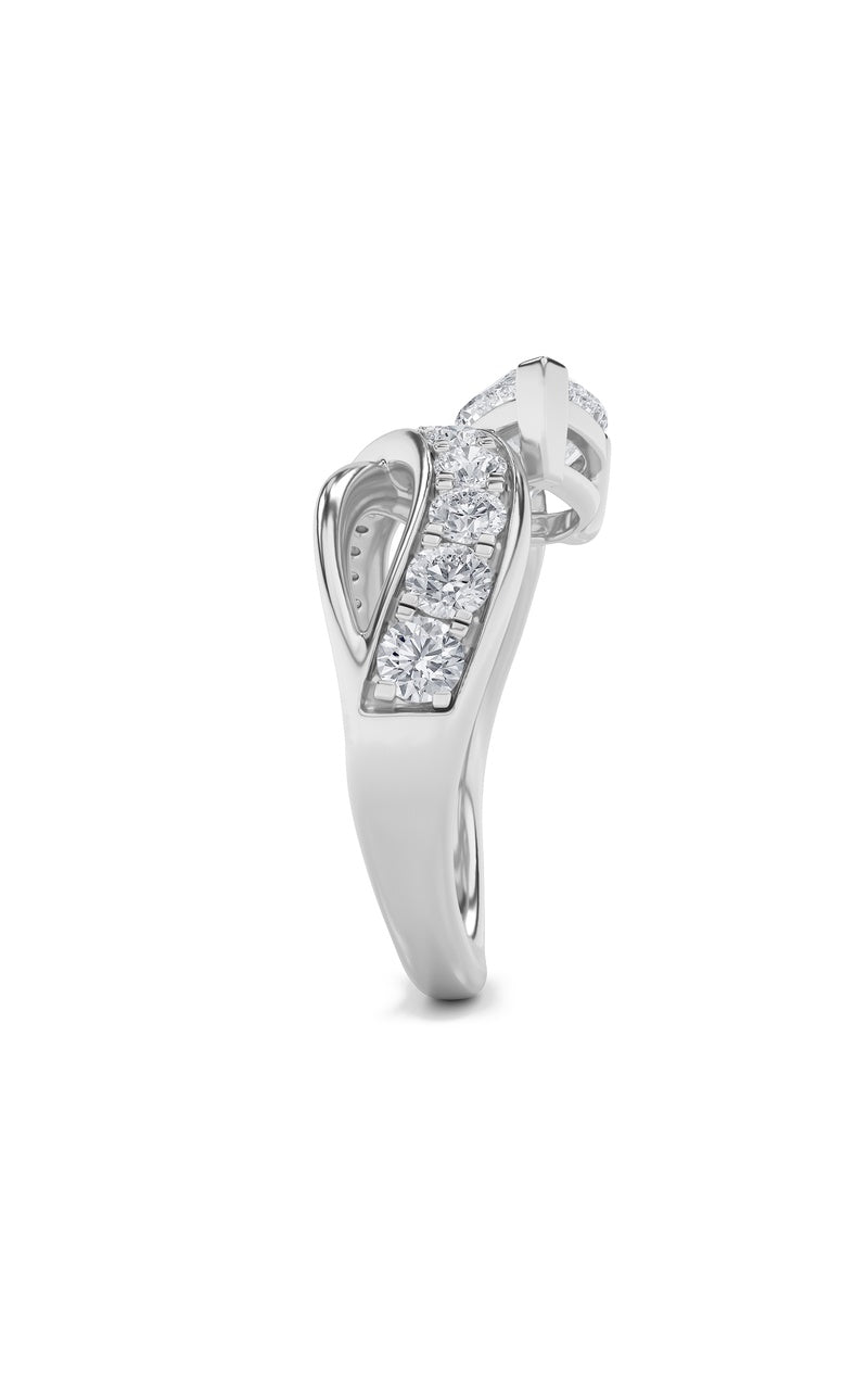 2CTW Pear Shaped Lab Grown Diamond (G/VS) Ring in 14K Gold