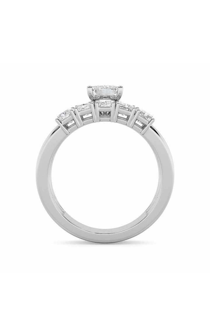 2.5Cttw Radiant Shaped Lab Grown Diamond (G/VS) Bridal Set with Matching Band and  Ring in 14K Gold