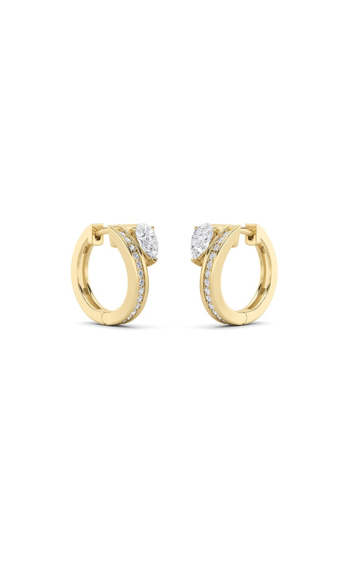 1.25Cttw Pear Shaped Lab Grown Diamond (F/VS) Fashion Earrings in 14K Gold