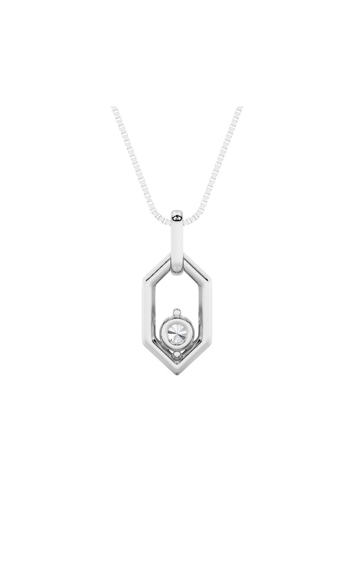 0.25Cttw Round Shaped Lab Grown Diamond (F/VS) Fancy Pendant in 14K White Gold