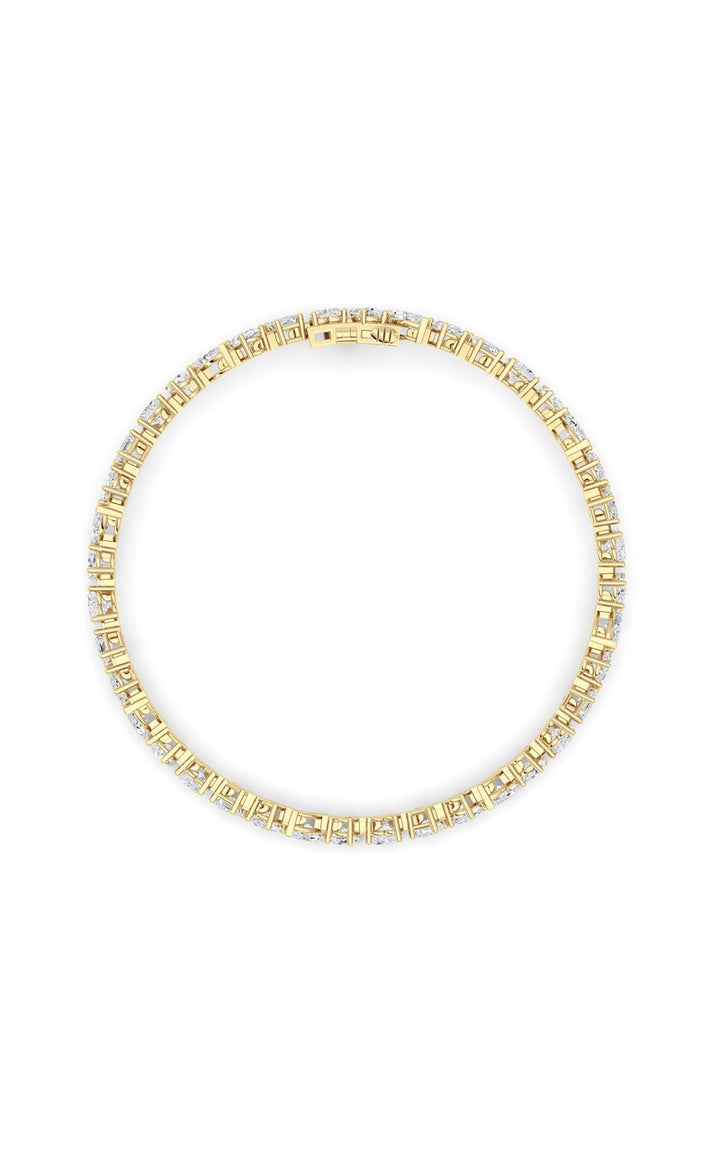 8Cttw Mix Shaped Lab Grown Diamond (F/VS) Bracelet in 14K Gold