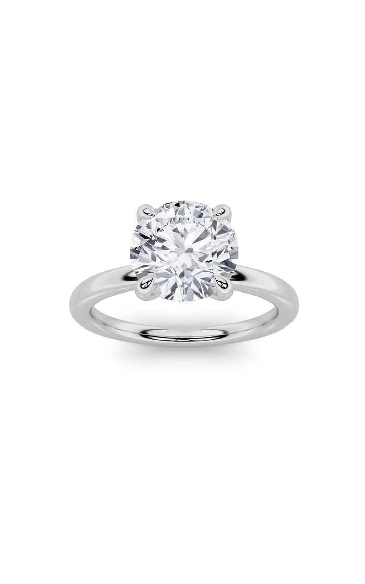 1Cttw Round Shaped Lab Grown Diamond Classic Solitaire Ring in 14K Gold (F/VS)