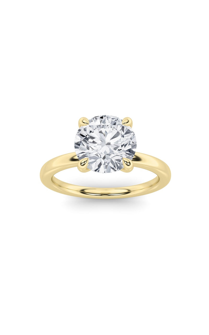 1.5Cttw Round Shaped Lab Grown Diamond Classic Solitaire Ring in 14K Gold (F/VS)