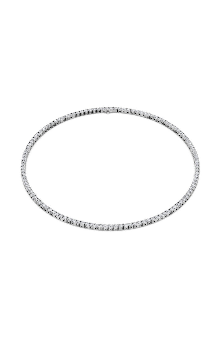 24.2Cttw Round Shaped Lab Grown Diamond Tennis Necklace in 14K Gold (F/VS)