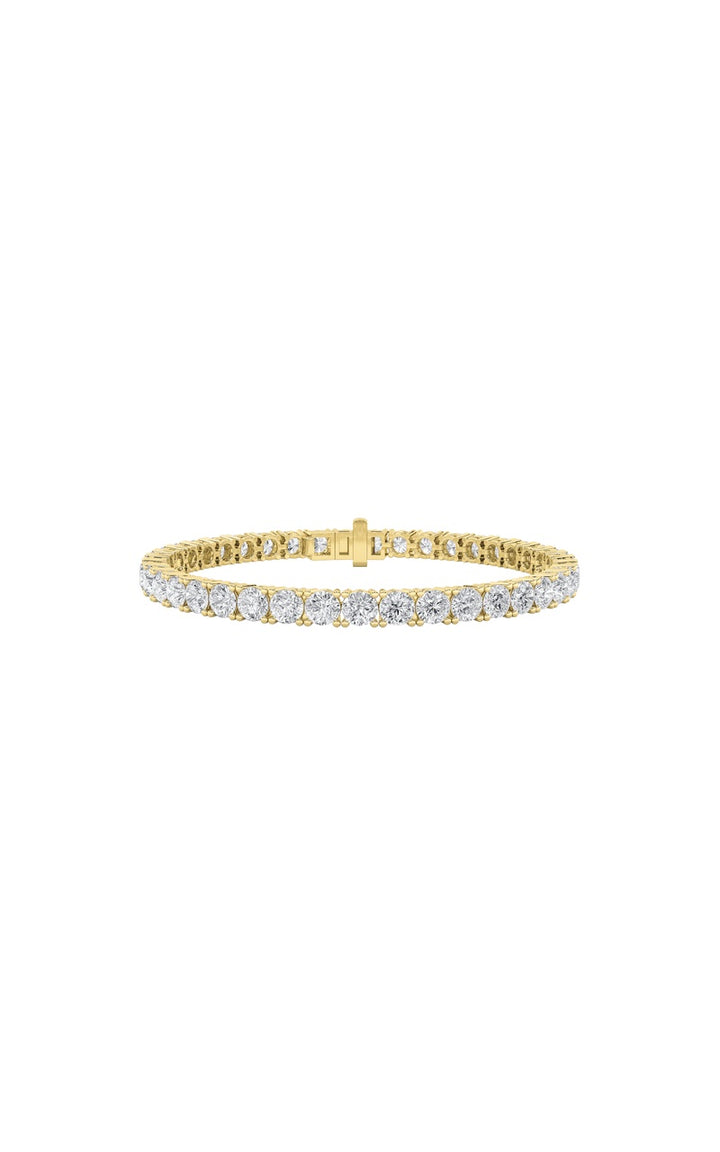 12Cttw Round Shaped Lab Grown Diamond Tennis Bracelet in 14K Gold (F/VS)