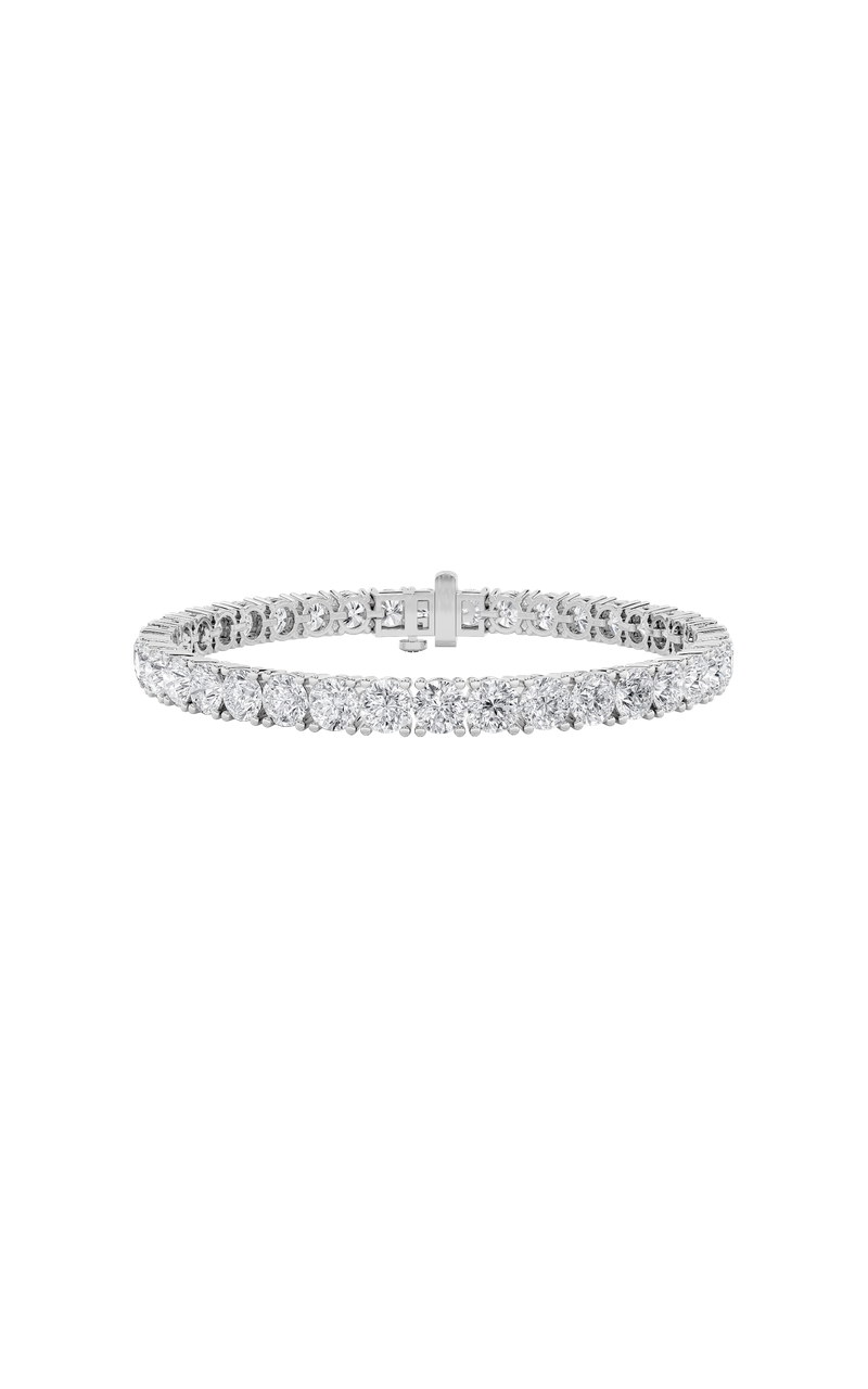 15Cttw Round Shaped Lab Grown Diamond Tennis Bracelet in 14K Gold (F/VS)