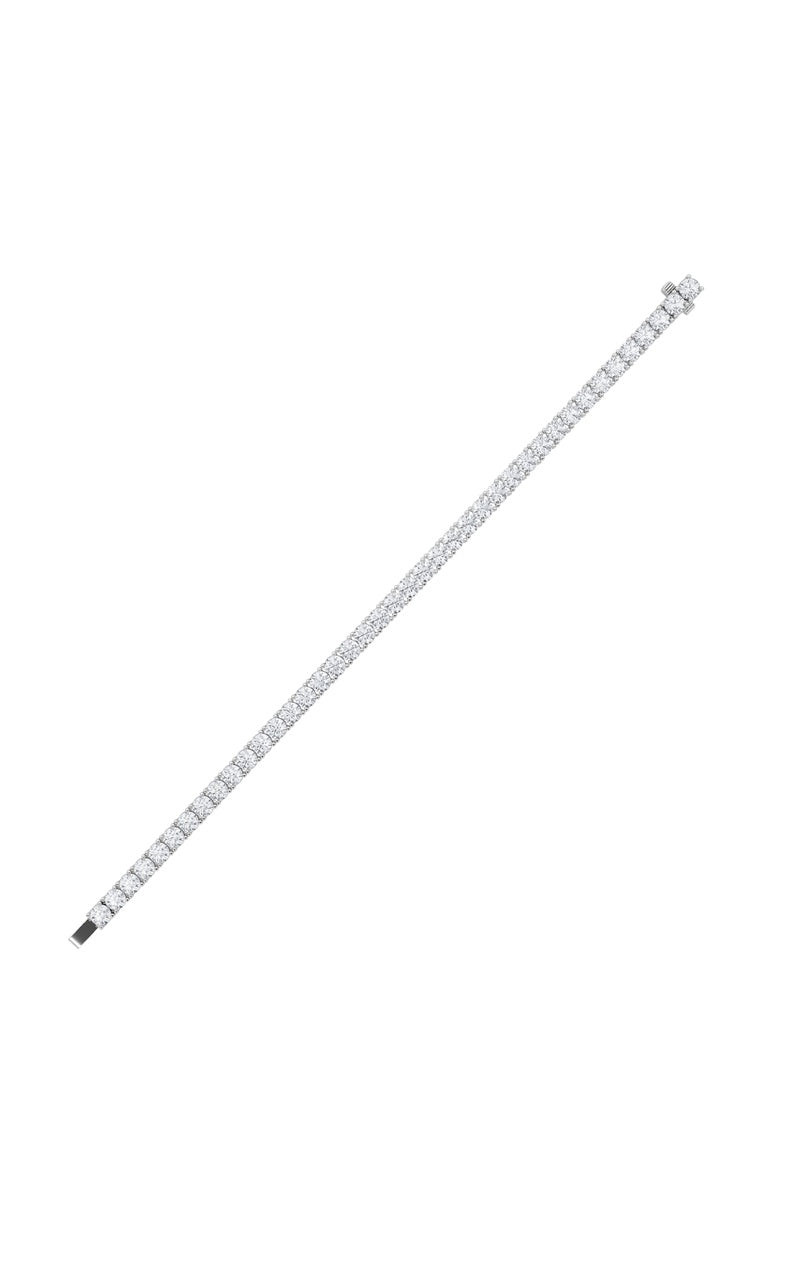 15Cttw Round Shaped Lab Grown Diamond Tennis Bracelet in 14K Gold (F/VS)