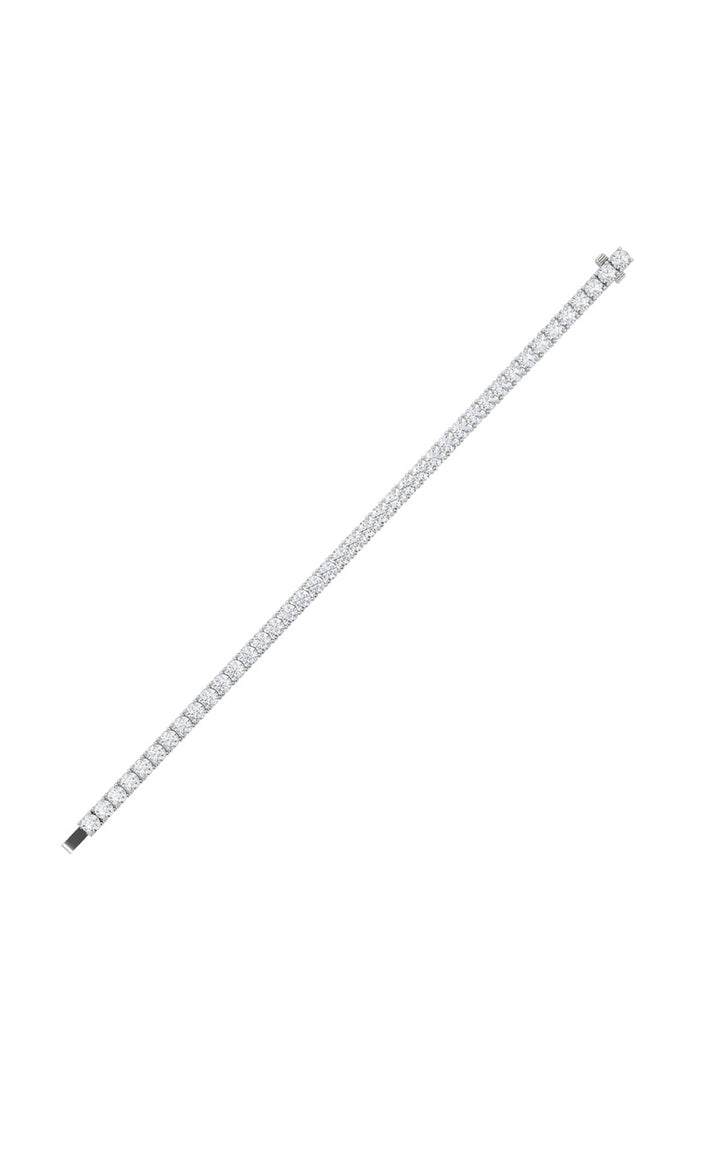15Cttw Round Shaped Lab Grown Diamond Tennis Bracelet in 14K Gold (F/VS)