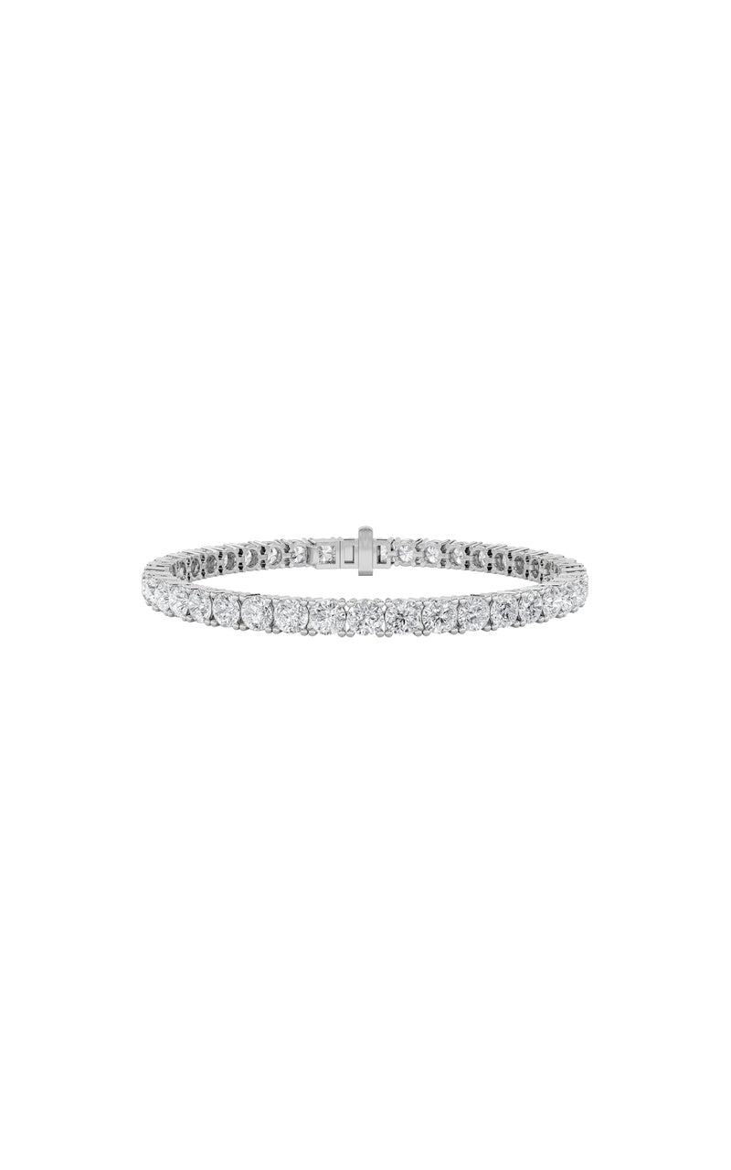 8Cttw Round Shaped Lab Grown Diamond Tennis Bracelet in 14K Gold (F/VS)