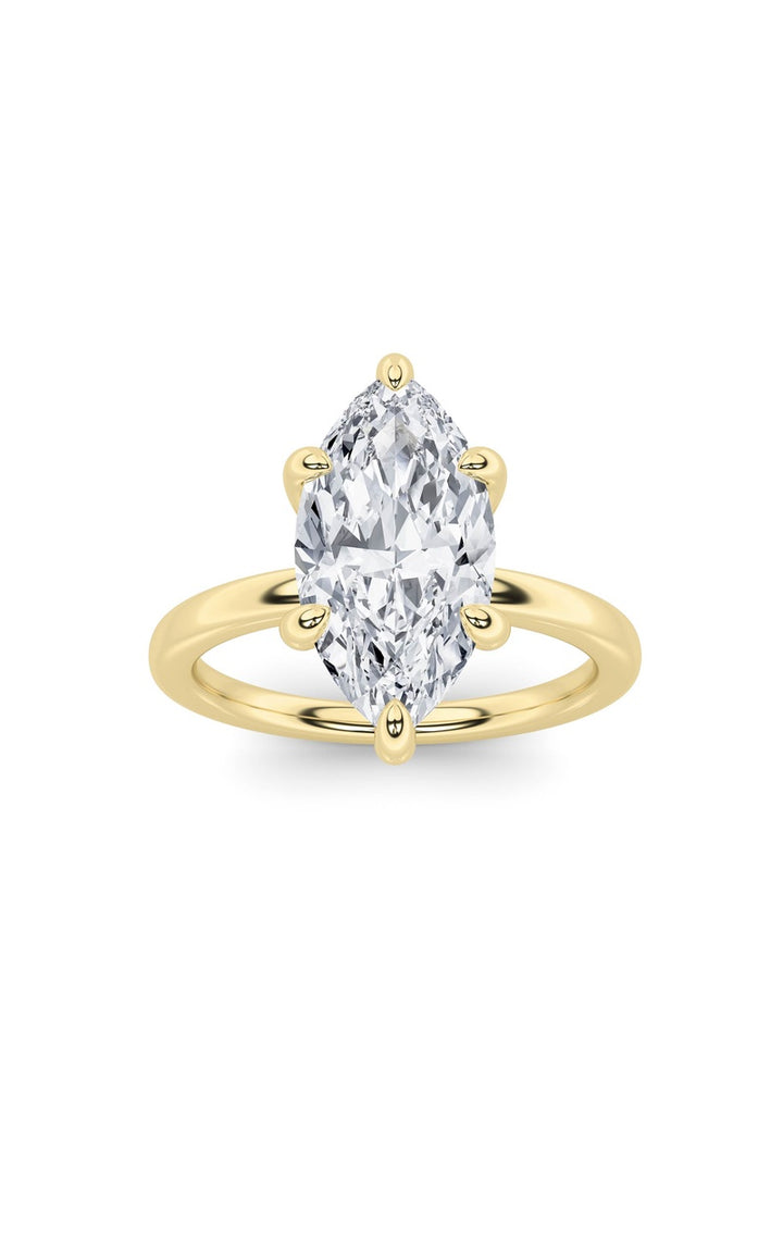 1.5Cttw Marquise Shaped Lab Grown Diamond Classic Solitaire Ring in 14K Gold (F/VS)