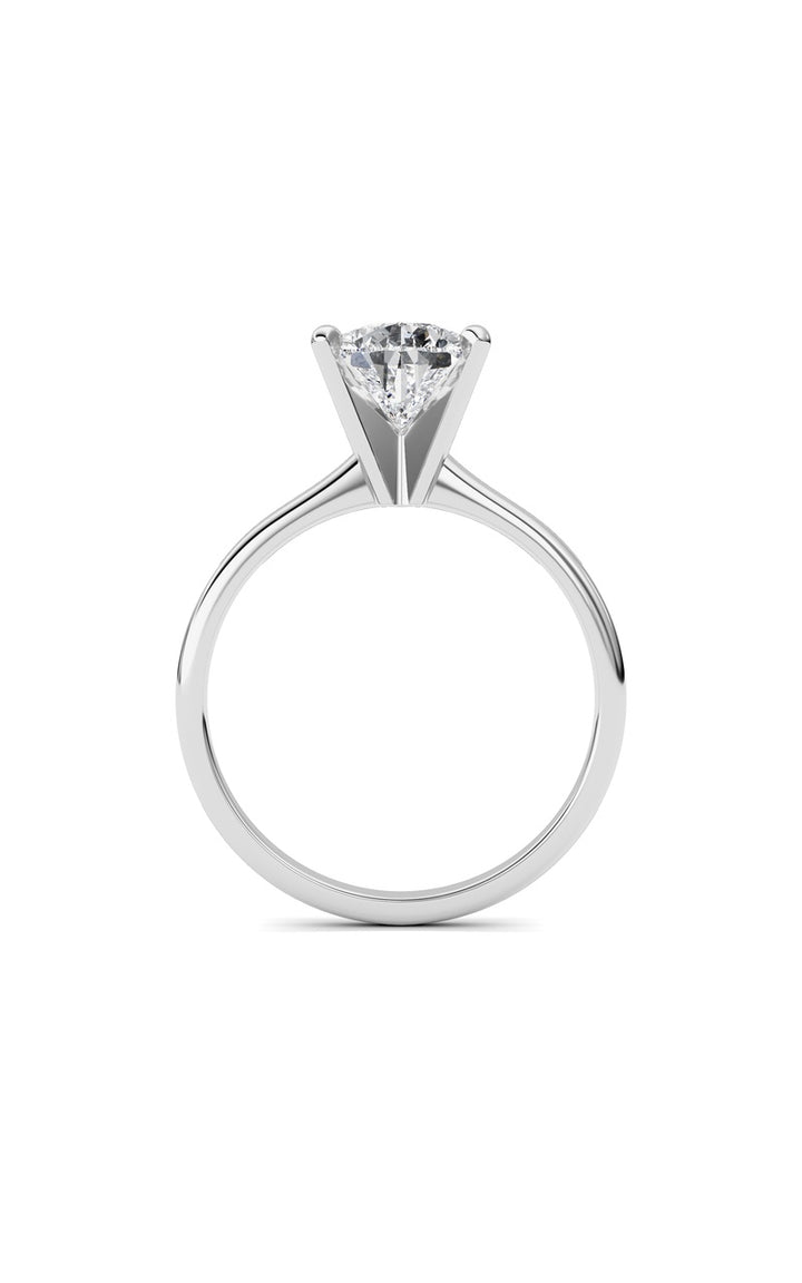 2Cttw Pear Shaped Lab Grown Diamond Classic Solitaire Ring in 14K Gold (F/VS)