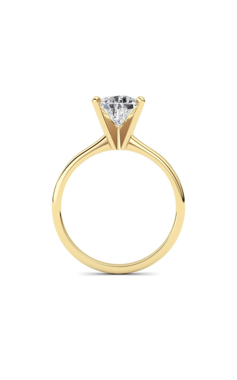 2Cttw Pear Shaped Lab Grown Diamond Classic Solitaire Ring in 14K Gold (F/VS)
