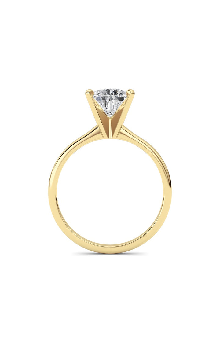 2Cttw Pear Shaped Lab Grown Diamond Classic Solitaire Ring in 14K Gold (F/VS)