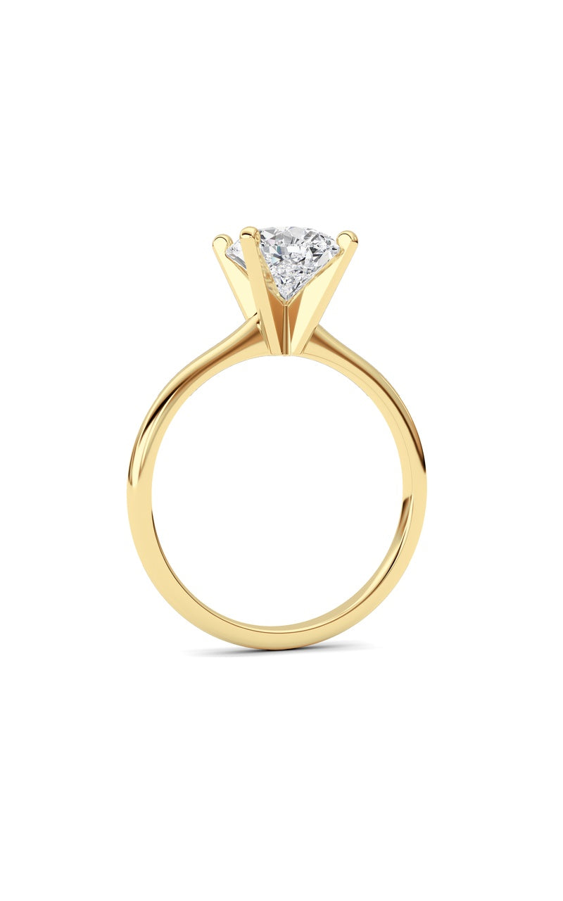 2Cttw Pear Shaped Lab Grown Diamond Classic Solitaire Ring in 14K Gold (F/VS)