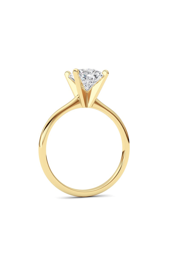2Cttw Pear Shaped Lab Grown Diamond Classic Solitaire Ring in 14K Gold (F/VS)