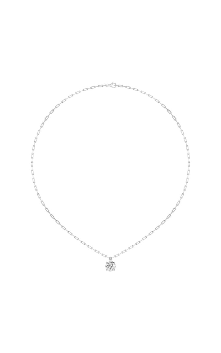 2Cttw Round Shaped Lab Grown Diamond (F/VS) Strata Chic Collection Necklace in 14K Gold