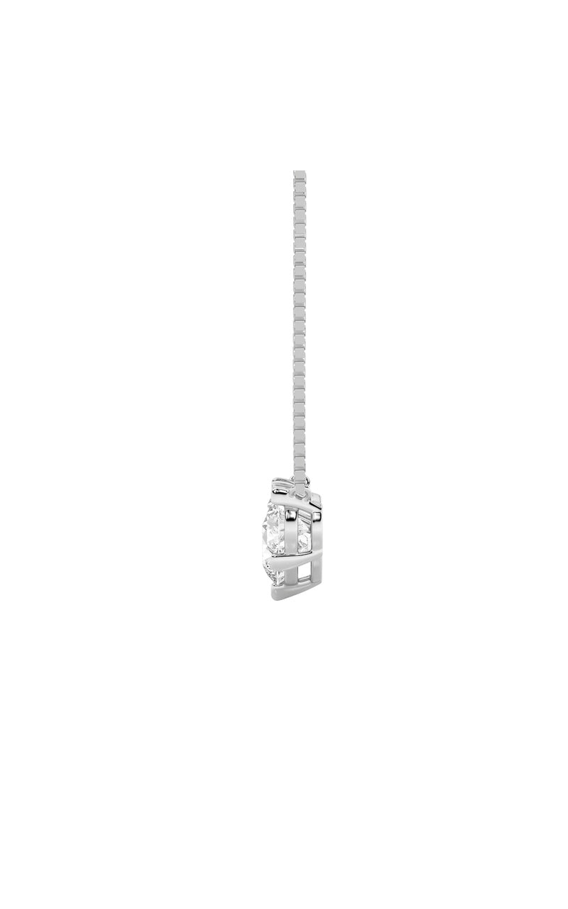2Cttw Round Shaped Lab Grown Diamond (F/VS) Three Stone Necklace in 14K Gold